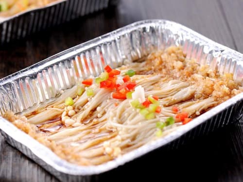 卡若锡纸烤金针菇